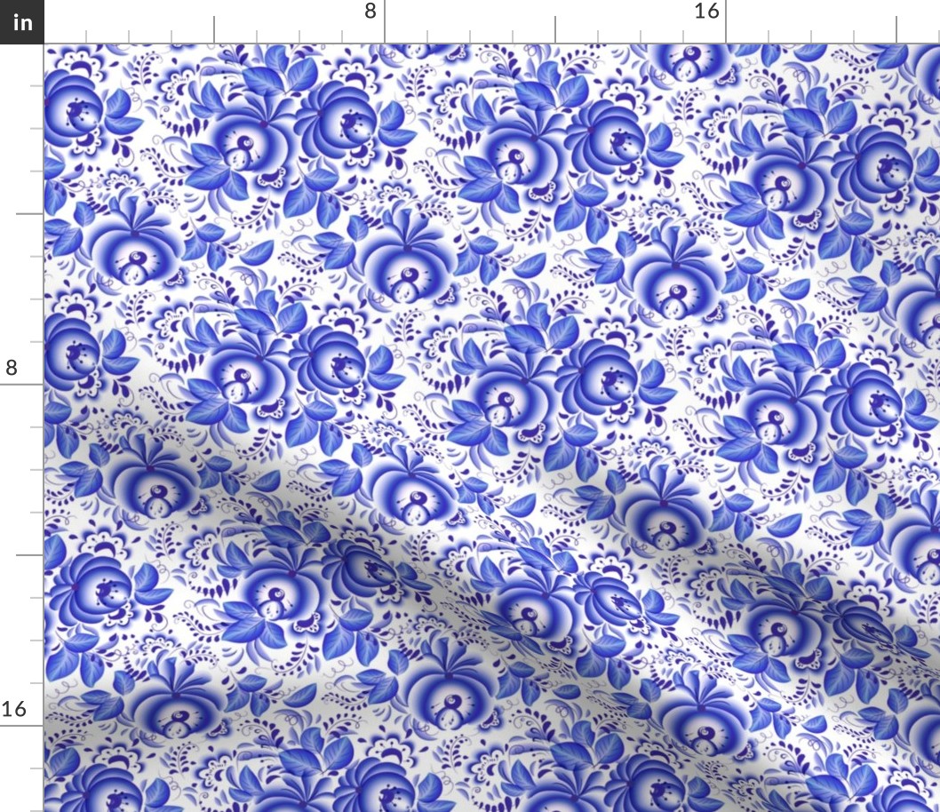 Blue floral pattern