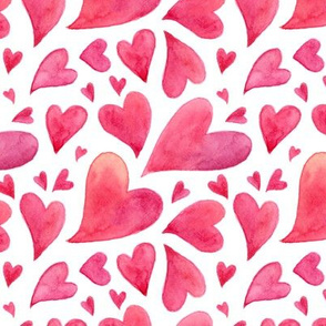 Watercolor hearts