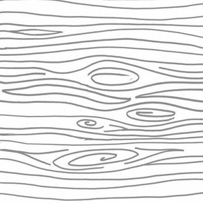Wonky Wood - Gray Lines - Horizontal