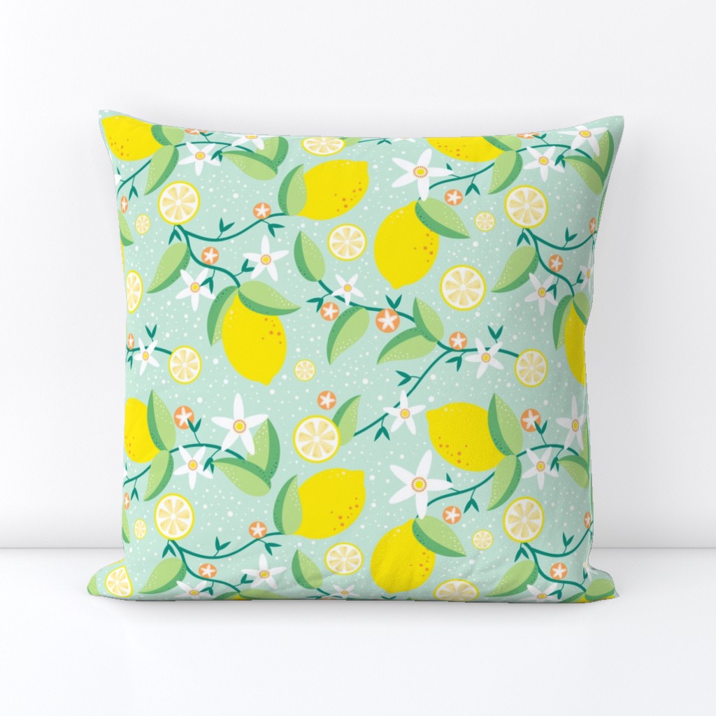 Lemon tree in green