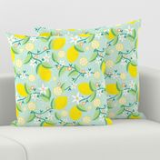 Lemon tree in green