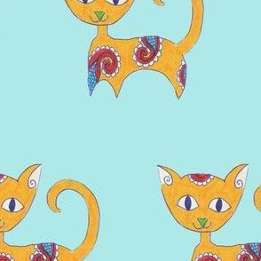 Marmalade Paisley Cat