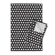 Black and white cross and abstract plus sign geometric grunge brush strokes scandinavian style print Small