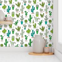 Cactus cacti garden botanical succulent green garden pattern illustration print Small