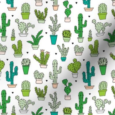 Cactus cacti garden botanical succulent green garden pattern illustration print Small