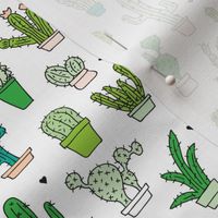 Cactus cacti garden botanical succulent green garden pattern illustration print Small