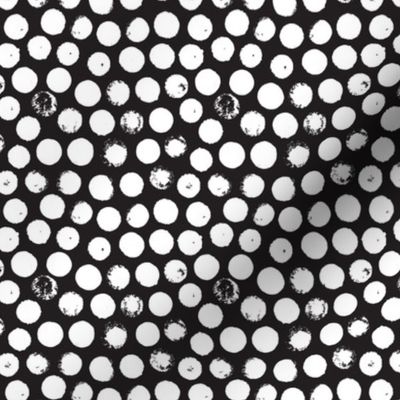 Black and white large circles abstract dots organic trendy gender neutral geometric print Small
