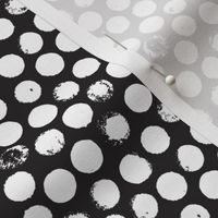 Black and white large circles abstract dots organic trendy gender neutral geometric print Small