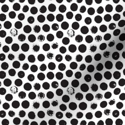 Black and white circles abstract dots organic trendy gender neutral geometric print Small
