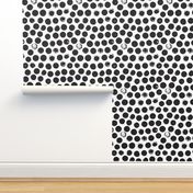 Black and white circles abstract dots organic trendy gender neutral geometric print Small