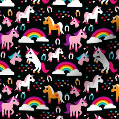 Unicorn rainbow dream adorable horse illustration for girls Small