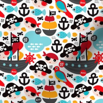 Pirate ship and parrot saling boat adventure theme for boys Small