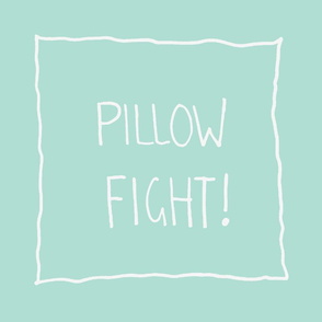 Pillow Fight Mint and White