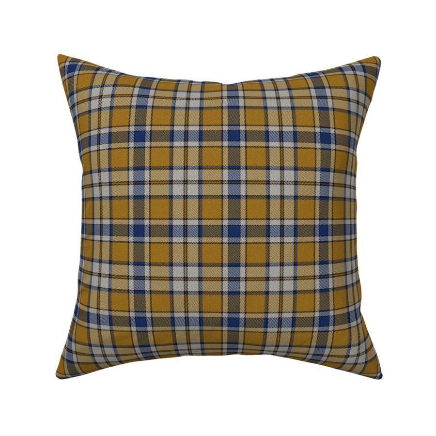 Blue and Gold Plaid Fabric | Spoonflower