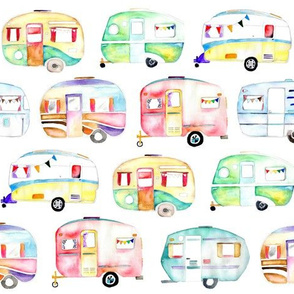 Watercolour Caravans
