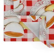 Red Gingham and Teacups