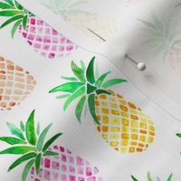 Mixed Watercolor Pineapples