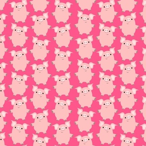 Cute Friendly Cartoon Pigs by Cheerful Madness!!