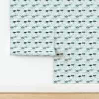 geometric pastel sleepy blue sky cloud pattern