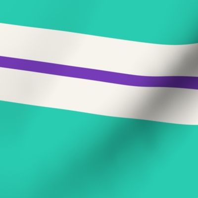 Mint, White, and Purple Stripes