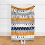 Great outdoors wholecloth quilt top // 6" pattern