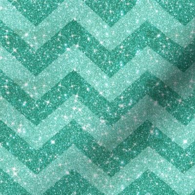 Glitter Chevron Blue on Blue