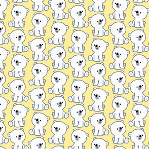 Sweet Little Polar Bears Yellow by Cheerful Madness!!