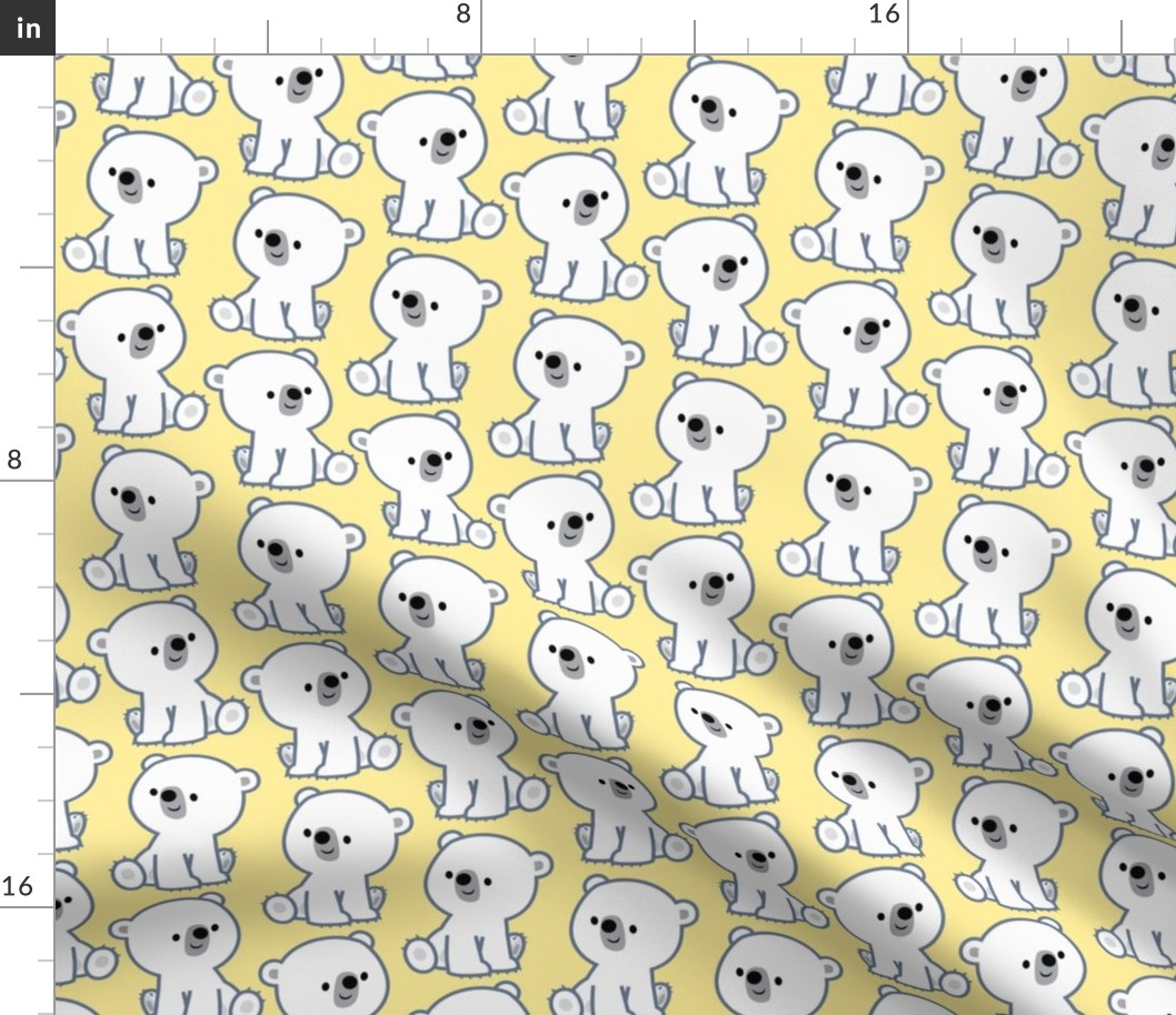 Sweet Little Polar Bears Yellow by Cheerful Madness!!