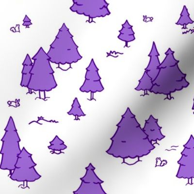 A Lot of Trees - Purples (white background)