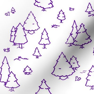 A Lot of Trees - Purples (outlines)