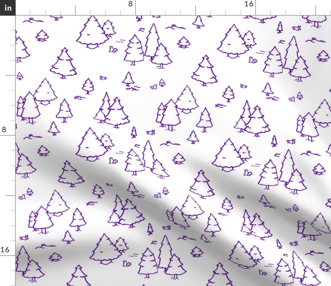 A Lot of Trees - Purples (outlines)