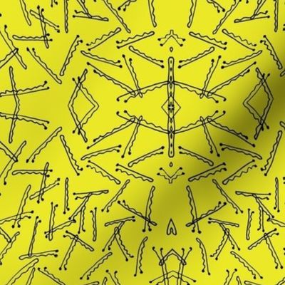 Bobby Pin Kaleidoscope in Mustard