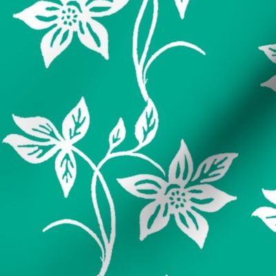 Tjapflower-repeat-150-Green-white