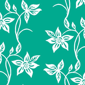 Tjapflower-repeat-150-Green-white