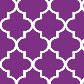 Quatrefoil in Plum