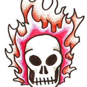 Flaming Skull 