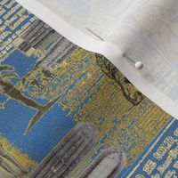 Slavery Toile-Blue and Gold