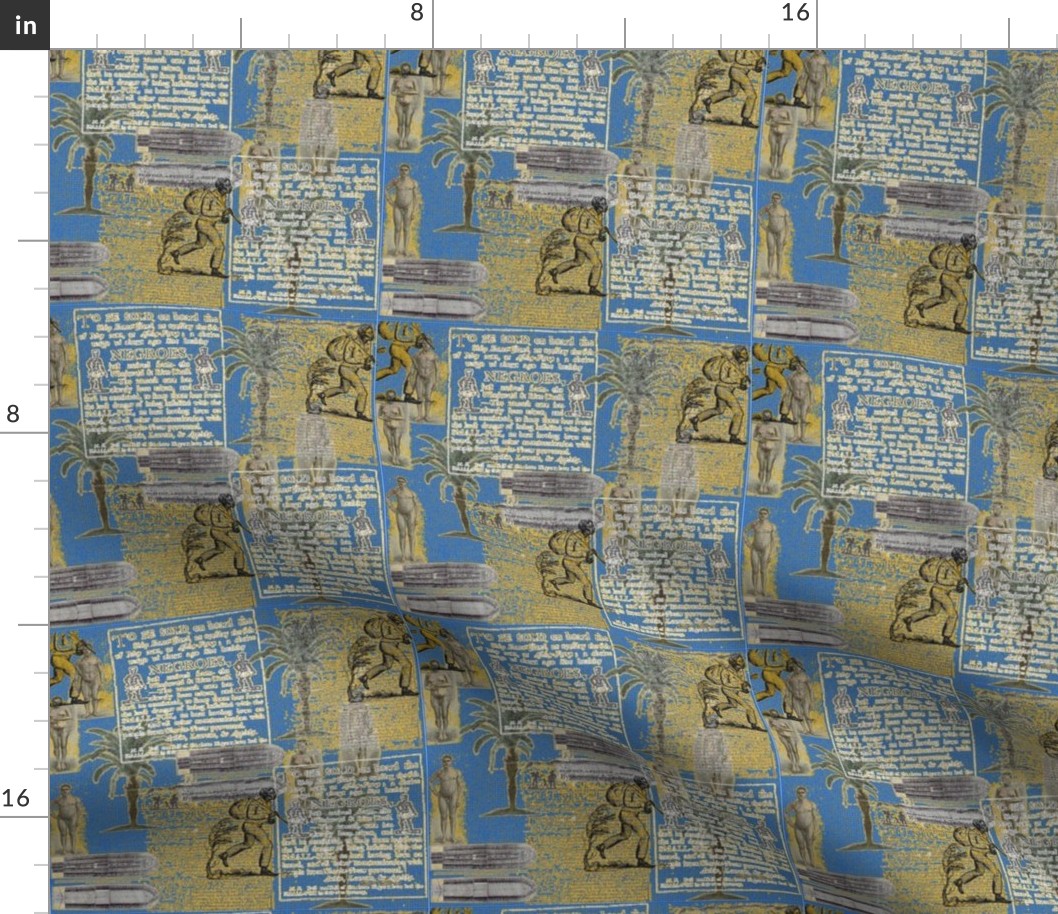 Slavery Toile-Blue and Gold