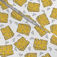 cheese fabric // novelty food fabric print for craft projects 