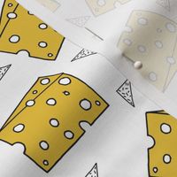 cheese fabric // novelty food fabric print for craft projects 