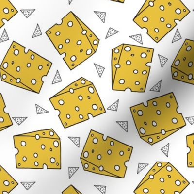 cheese fabric // novelty food fabric print for craft projects 