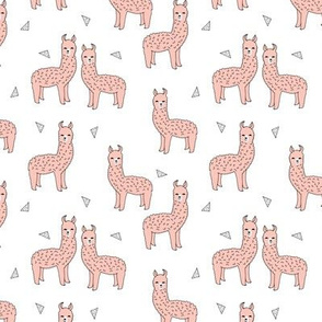alpaca // pink alpaca fabric cute llama print pattern animals print nursery baby cute fabrics andrea lauren fabric andrea lauren design