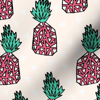 pineapple // pineapples sweet tropical fruit exotic hawaii pink and green 