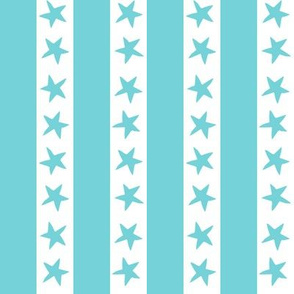 Stars and Stripes - Aqua by Andrea Lauren 