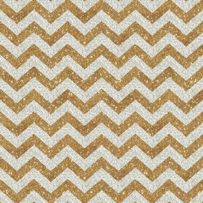 Glitter Chevron Silver and Gold