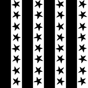 Stars and Stripes - Black and white by Andrea Lauren 