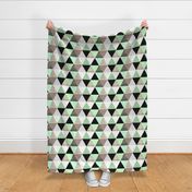Gray Sketch Mint Triangle Quilt