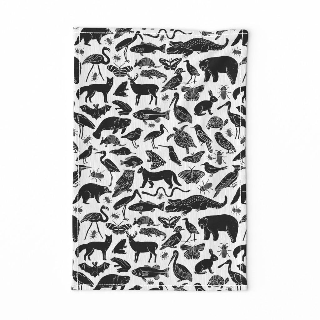 linocut animals // stamps hand-carved andrea lauren fabric andrea lauren design fabric baby cute animals