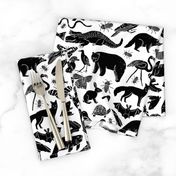 linocut animals // stamps hand-carved andrea lauren fabric andrea lauren design fabric baby cute animals