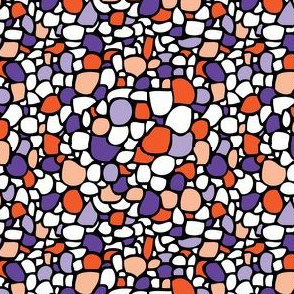 Colored Pebbles in Blues and Oranges